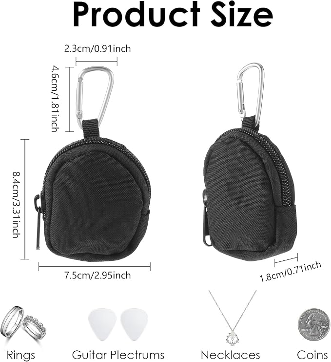 Nogeqi Ring Holder Keychain,Travel Ring Holder,Jewelry Holders for Sports Bag,Nylon Travel Jewelry Bag for Anti-Lost Keys