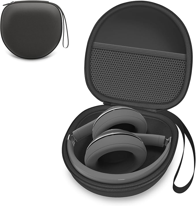 Headphone Case Compatible with BERIBES/TOZO/KVIDIO/Beats/Soundcore Anker Noise Cancelling Over-Ear Headphones, Dark Grey