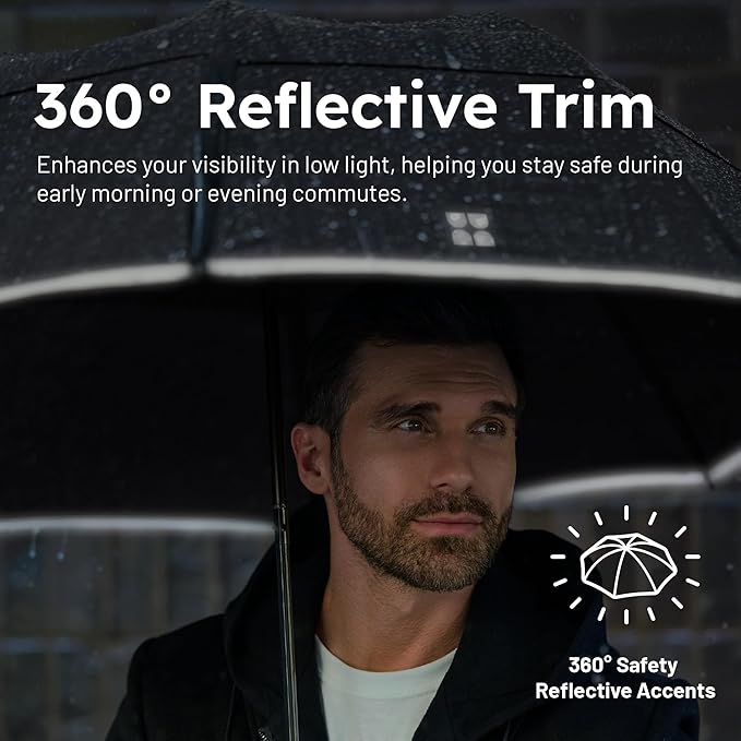 Weatherman Premium Collapsible Small Travel Umbrella Compact - Windproof, Resists Up to 55 MPH Winds - Foldable Travel Umbrellas for Rain & Wind - Easy Auto Open w/Strong Fiberglass Frame (Sage)