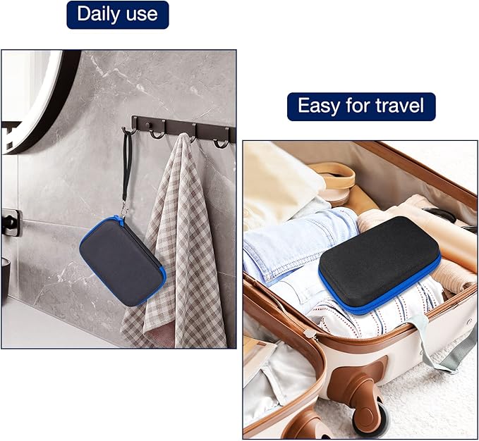 ProCase Hard Travel Case for Man Gillette Styler Beard Trimmer, Father’s Day Carrying Storage Bag for Blade Refills, Charging Cord, Hair Clippers Electric Body Shaver Razor Accessories -Black
