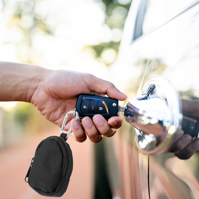 Nogeqi Ring Holder Keychain,Travel Ring Holder,Jewelry Holders for Sports Bag,Nylon Travel Jewelry Bag for Anti-Lost Keys