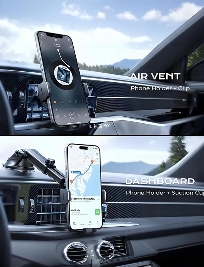 Wireless Car Charger, 2026 Upgrade 15W Fast Charging Auto Clamping Car Phone Holder Charger, Phone Holders for car Mount, fit for iPhone 17 16 15 14 13 Mini Pro Max XR,Samsung Galaxy S26 Ultra