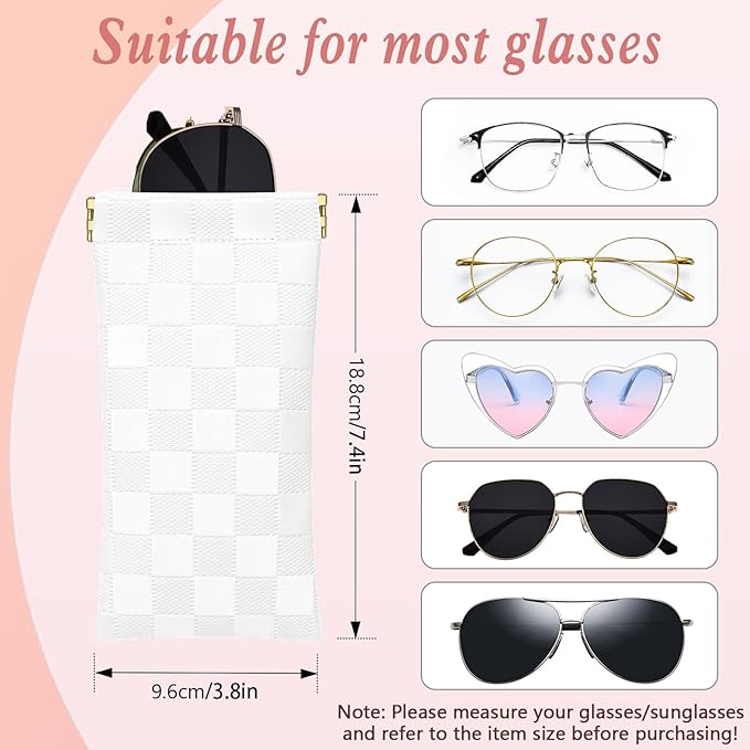 eyeglasses bag Soft Glasses bag, Portable Squeeze Top Sunglasses Case Travel for Women Girls
