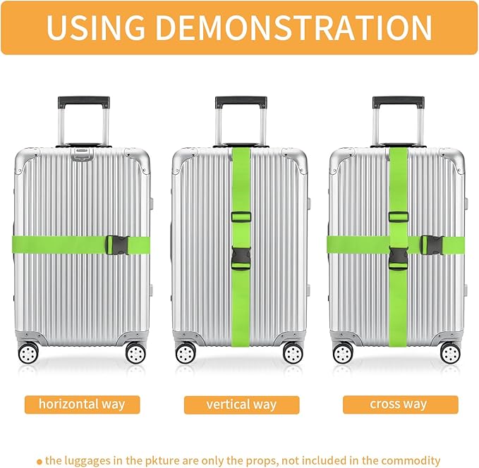 BILIONE Luggage Straps, 79" Long Belts Keep Suitcase Secure While Traveling, TSA Approved Add a Bag Premium Accessory for Travel Bag Closure (Black+Pink, 8Pcs)