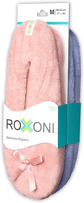 Women's Terry Classic Cotton & Velour Ballerina Slippers (Pack of 2)