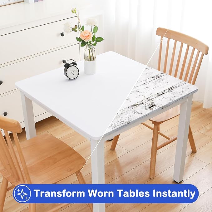 Wolkemer 4 Pack White Fitted Tablecloth 34x34 Inch Square Elastic Edges Table Cloth, Spandex Stretch Table Cover with Machine Washable Fabric for Wedding Party Picnic Dining Indoor Outdoor