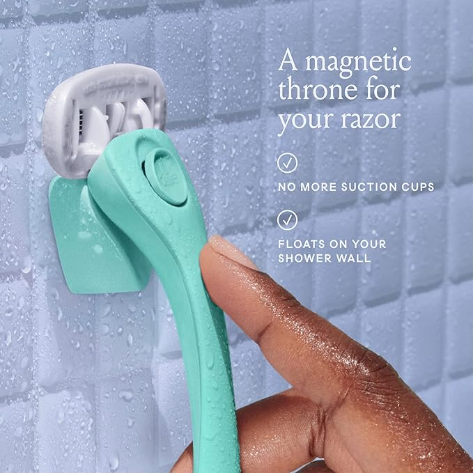 Billie Razors for Women Shave Kit – Razor + 4 x 5-Blade Razor Refills + Magnetic Holder – Minty,(Pack of 12)