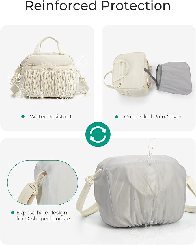 BAGSMART Camera Sling Bag, Portable Small Camera Bags for Photographers with Tripod Holder, Waterproof DSLR/SLR/Cute Camera Case for Women with Rain Cover, Compatible with Sony Canon Nikon, Camel
