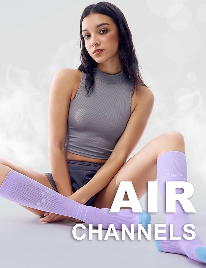 FITRELL 3 Pairs Compression Socks for Women and Men 20-30mmHg-Circulation Support Socks