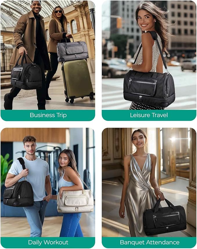 BAGSMART Medium Garment Bags for Travel, Convertible Travel Garment Duffle Bag Suit Bags for Women, 2 in 1 Garment Bags with Shoe Compartment