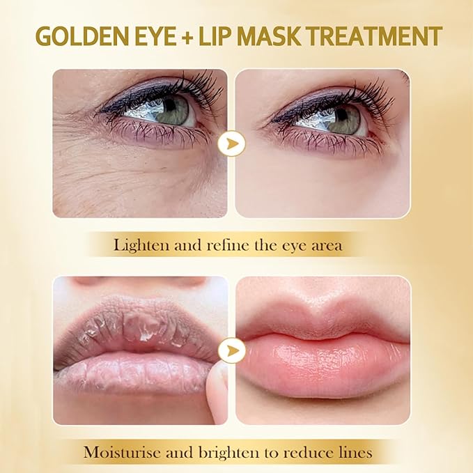 Eakroo 30 Pairs Lip Mask & Eye Mask Set, Anti Wrinkle Patches for Lip, Under Eye Patches for Dark Circles & Puffy Eyes, Gifts for Women, Birthday Party Favors, Lip Mask Bulk, Eye Patches for Women