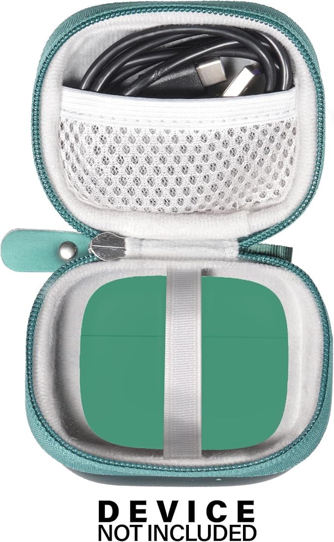 Case for TAGRY X08 Bluetooth Headphones True Wireless Earbuds 60H, mesh Pocket for Charge Cable (Green)