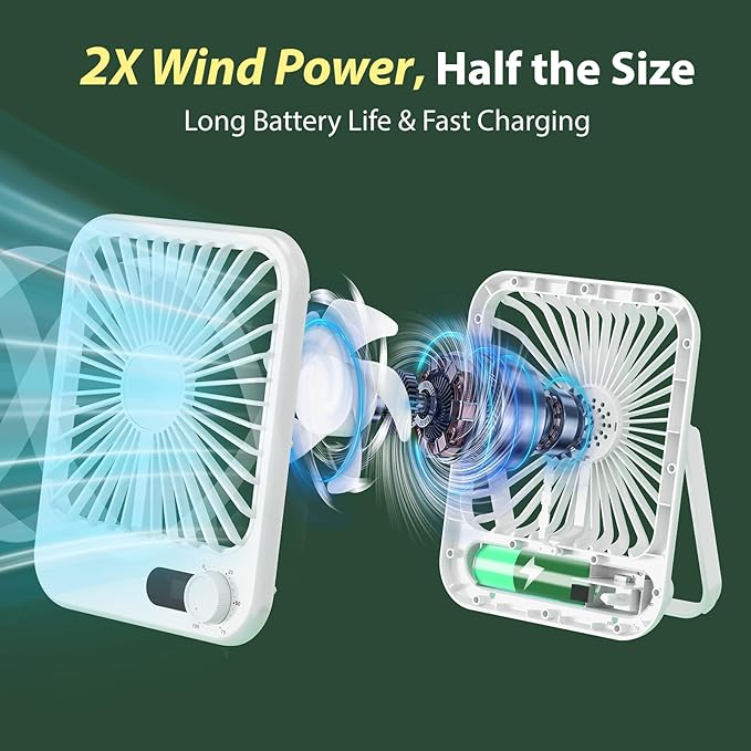 Portable Fan for Travel, Cruise Must Haves for Cruise Approved Rechargeable with 100 Speed Wind Adjustable, Portable Carbin Cruise Fan Magnetic for Cruise Ship Essentials 2026(2 Pack)