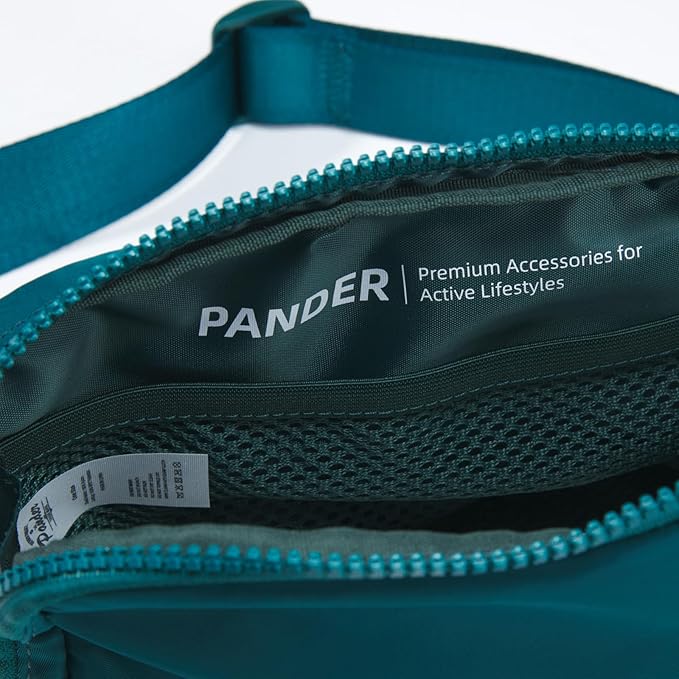 Pander Belt Bag Large 2L, Nylon Fanny Pack Purse for Women and Men with Adjustable Strap