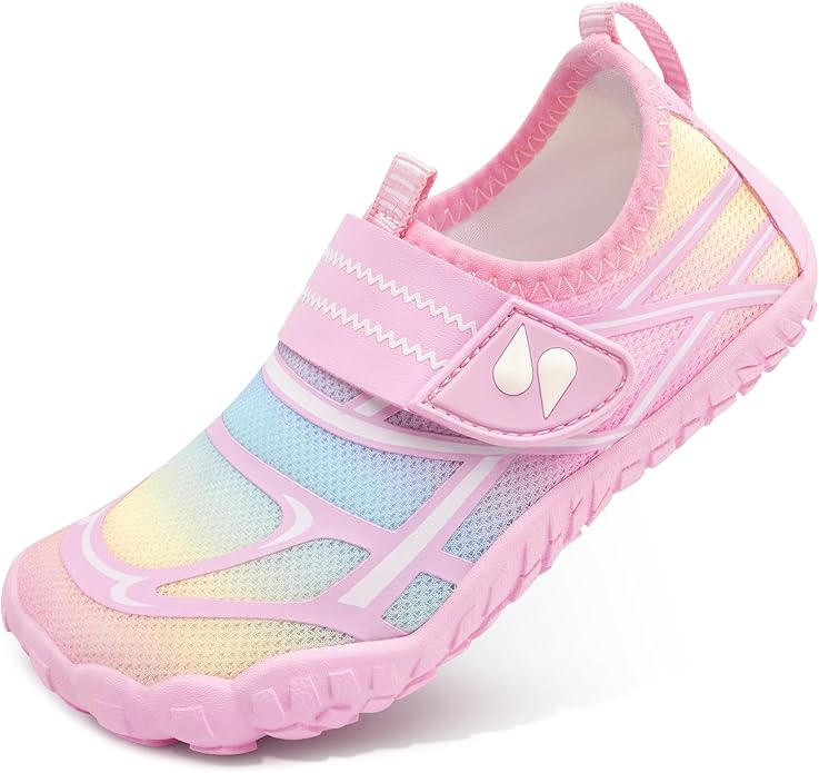 Stelle Kids Water Shoes Wide Toe Box Barefoot Quick Dry Non-Slip Aqua Shoes for Boys Girls Toddler Beach Swim Pool