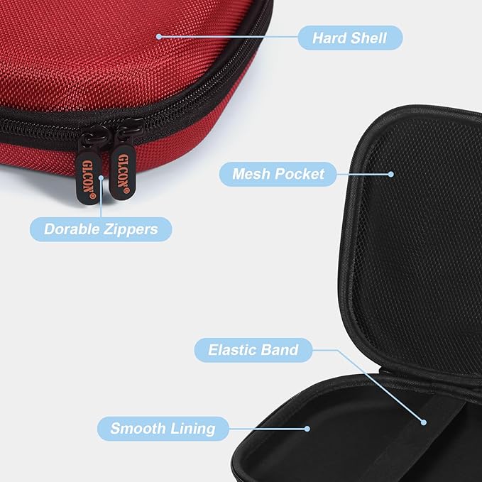 Hard Shell Headphone Case - Durable Zipper Travel Case Portable Carrying Pouch Bag Compatible with Sony WH-CH520/WH-CH720N, JBL Tune 510BT/720BT/520BT/770NC, Soundcore Q20 Q20i Q30, Jlab Headphones