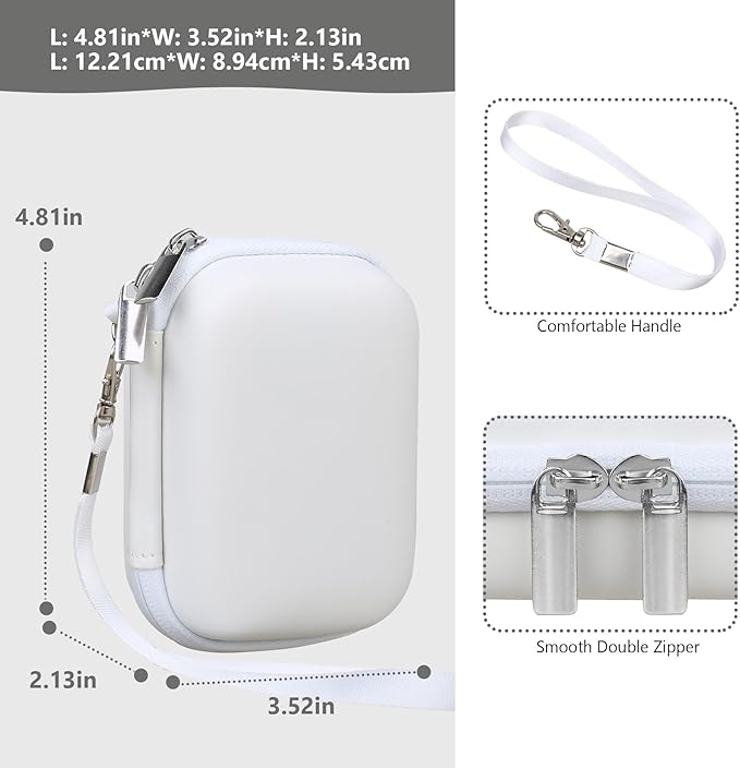 Computer Memory Card Readers Organizer Case Compatible with SD Card Reader, USB C SD Card Reader, TF Card, Micro SD Card, Portable Memory Card Accessories Storage Bag Travel Case, White