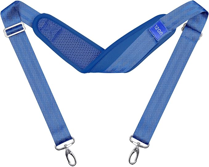 67 Inch Shoulder Straps, Soft with Ultra-Thick Fixed Shoulder Pad, Two Way Independently Adjustable Buckle Replacement Straps for Laptop Bag Messenger Bag Tool Bag Luggage,Blue