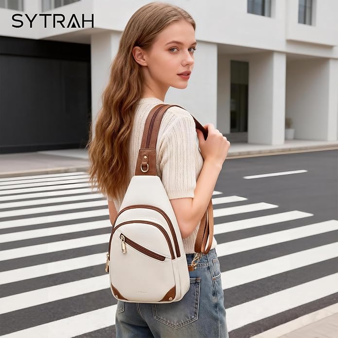 SYTRAH Anti Theft Sling Bag for Women, RFID Crossbody Purses Convertible Sling Backpack, Cross Body Purse Chest Bag