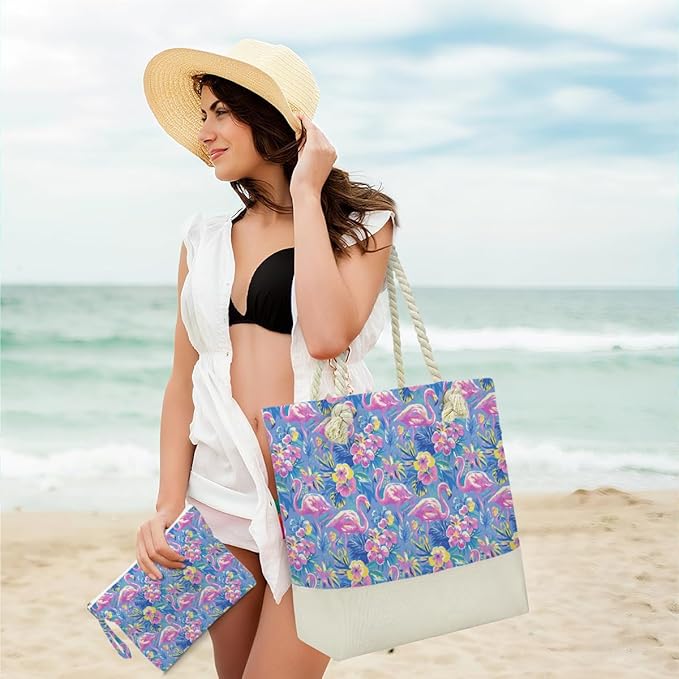 BELLOWDEER Beach Bags for Women, Wet Bag Cosmetic Bag for Beach Toiletries, Summer Travel Essentials, Gifts for Women