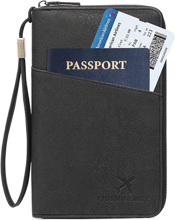 Family Passport Holder for Travel Women and Men RFID Passport Holder with Card Slots Holder Passport Case Passport cover Passport Wallet Travel Essentials and Accessories