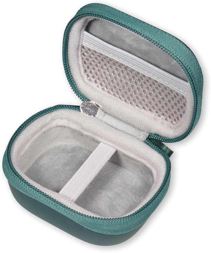 Case for TAGRY X08 Bluetooth Headphones True Wireless Earbuds 60H, mesh Pocket for Charge Cable (Green)
