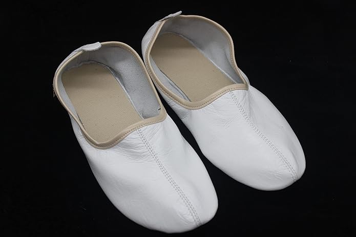 Womens Indoor Leather Slippers Traditional Babouche House Shoes Barefoot Moccasin