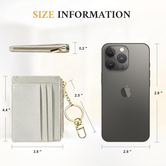 Sodsay Card Case Slim Front Pocket Wallet for Women Credit Card Holder with Keychain | Slim, Credit Card Holder, Front Pocket, with Keychain | Slim