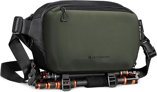 K&F CONCEPT Camera Sling Bag Crossbody Bag Waterproof Camera Shoulder Backpack DSLR/SLR/Mirrorless Camera Case