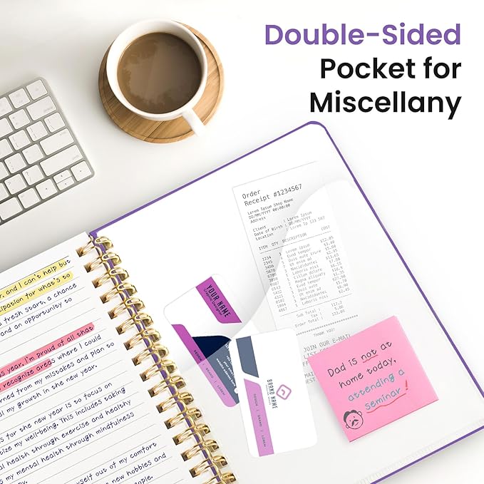 Taja Lined Spiral Journal Notebook for Women & Men, 140 Pages, College Ruled Hardcover Notebook for Work & Note Taking, Journals for Writing, A5(5.7" x 7.9") – Amethyst Purple