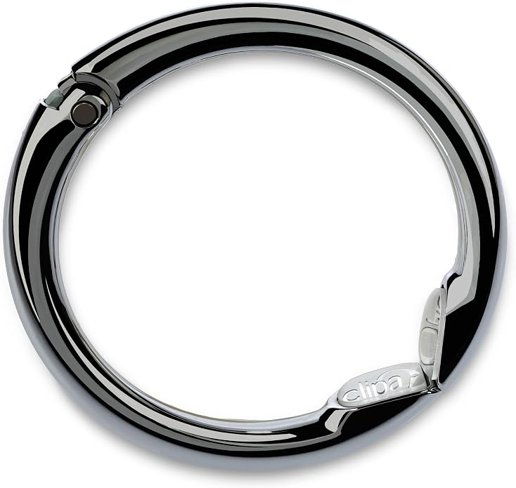 Clipa Bag Hanger - The Ring that Opens Into a Hook, Closes Automatically | Hangs Almost Anywhere in Just 1/2" of Space | Holds 33 lbs | 9 Styles | 3 yr Warranty