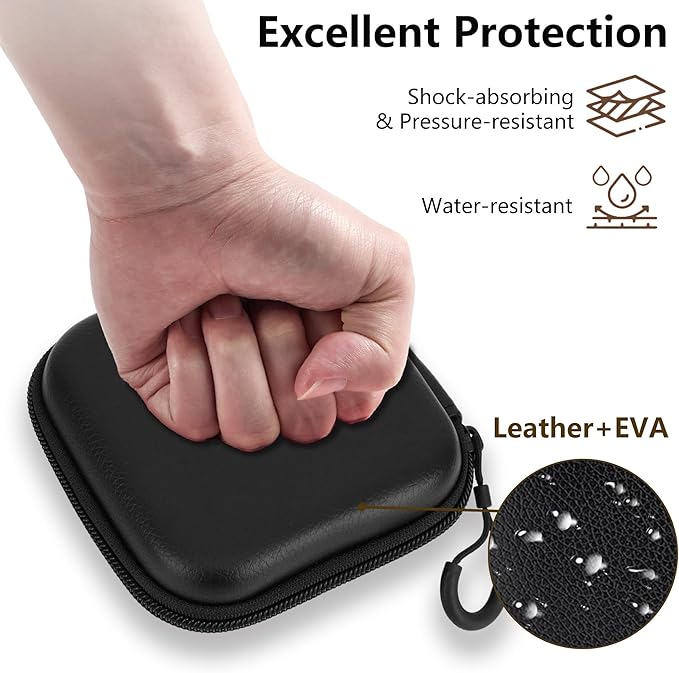 Charger Case for Macbook, Portable Tech Electronic Organizer Bag, Small Travel Storage Pouch for Laptop Accessories, MacBook Power Adapter, Charging Cords, USB Drives, Power Bank (Black, M)