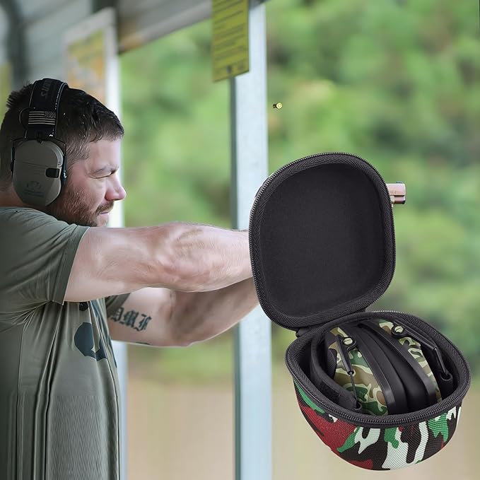 Storage Case Compatible with Walkers Razor Slim/Howard Leight Honeywell Impact Sport Electronic Ear Protection Muffs