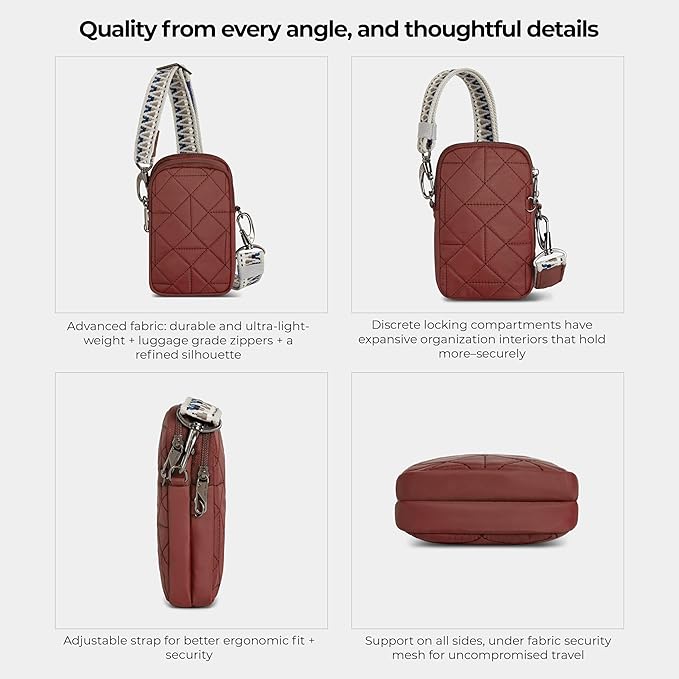 Travelon Anti-Theft Boho 2 Compartment Phone Crossbody