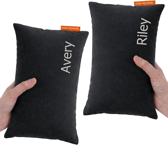 Pipsqueak Microfiber Pillow - Small, Mini, Tiny - 11 x 7 in - Perfect for Travel, Cars, Airplanes, Camping, Dogs, Toddlers, Kids, Lumbar, Knees and Neck - Ages 2 Yrs and Up
