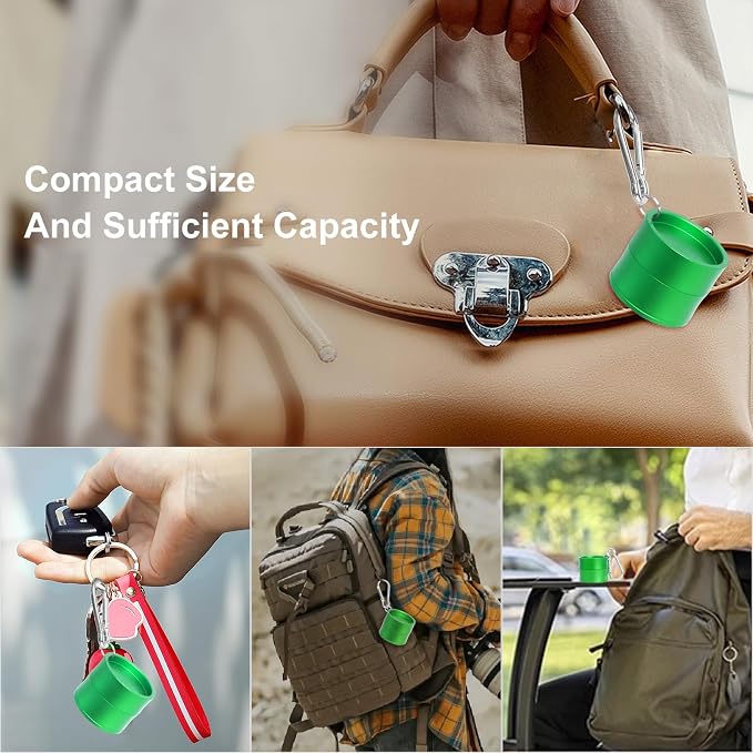 Mini Travel Ring Holder Keychain, Portable Jewelry Holder Keychain with Protective Sponge, Small Necklace Earrings Case for Gym Sports Bag Purse