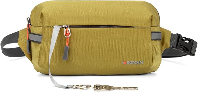 Fanny Pack for Men Women 2L Lightweight Waist Belt Hip Bag Slim Crossbody Adjustable Water Resistant Bum Belt Pouch for Travel Running Shopping Hiking Cycling Climbing EDC Oliver
