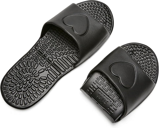 Shower Shoes Travel Foldable Portable Non Slip Slippers for Hotel Guests Swimming Spa Unisex Men Women Lightweight EVA Bathroom Slides Quick Drying Water Resistant Footwear