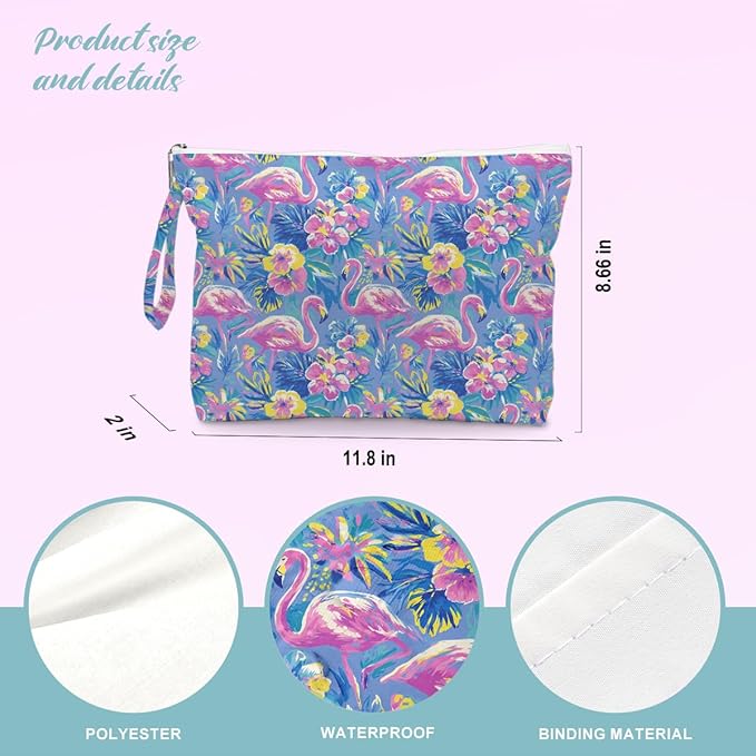 BELLOWDEER Beach Bags for Women, Wet Bag Cosmetic Bag for Beach Toiletries, Summer Travel Essentials, Gifts for Women