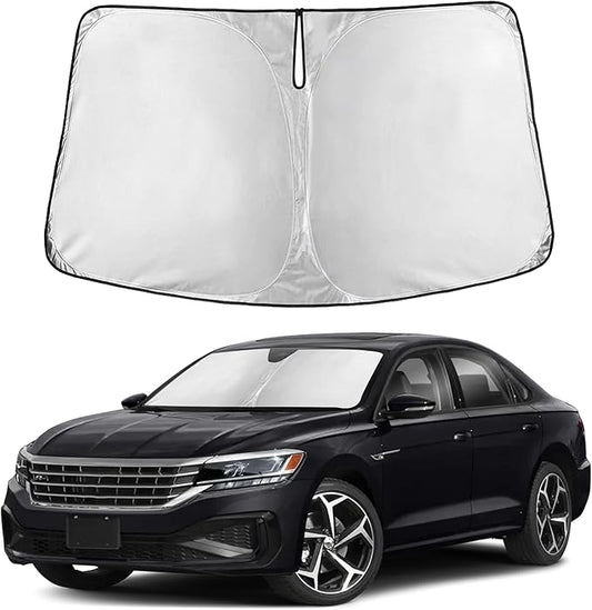 Autovir Windshield Sun Shade Fit for 2012-2020 2021 2022 Volkswagen Passat Sunshade, Front Car Window Shades Sun Visor, Blocks UV Rays & Heat, Car Accessories