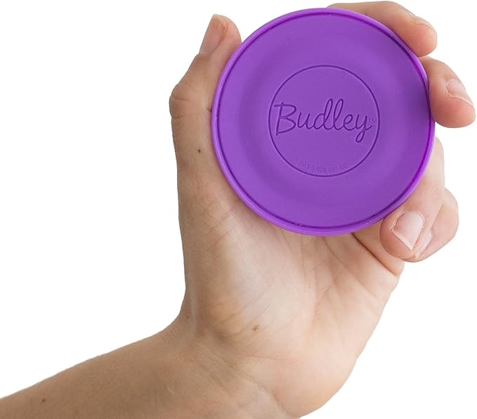 Budley - Tangle-Free Earphone/Earbud Case, Compact Storage System, Silicone (Purple, Set of 1)