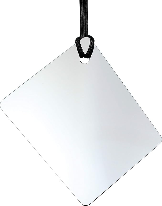 ReflectX Travel Shower Mirror - Light and Durable - Made in The U.S.A. - Shatterproof - Easily Eliminate Fog and Shadows for a Clear Fog Free Reflection. (unclad)