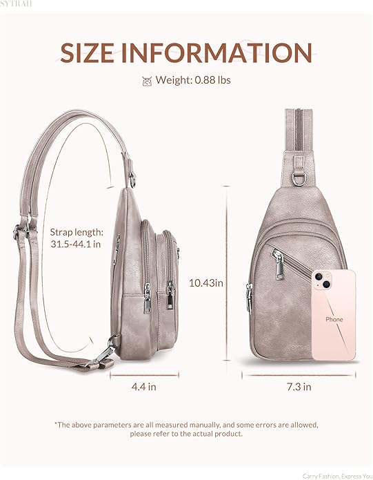 SYTRAH Anti Theft Sling Bag for Women, RFID Crossbody Purses Convertible Sling Backpack, Cross Body Purse Chest Bag