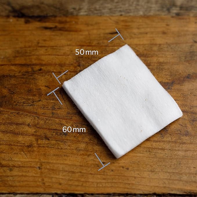 Japanese Organic Cotton Pads 100 Pieces 100% Organic Unbleached [Made in Japan] (1 Pack)