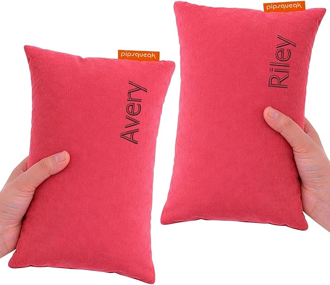 Pipsqueak Microfiber Pillow - Small, Mini, Tiny - 11 x 7 in - Perfect for Travel, Cars, Airplanes, Camping, Dogs, Toddlers, Kids, Lumbar, Knees and Neck - Ages 2 Yrs and Up
