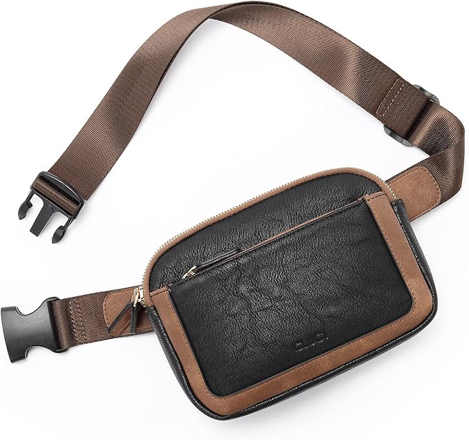 CLUCI Fanny Packs for Women Cross body, Belt Bag for Women, Mini Everywhere Crossbody Waist Bag Adjustable Strap, Vegan Leather Women's Fanny Pack