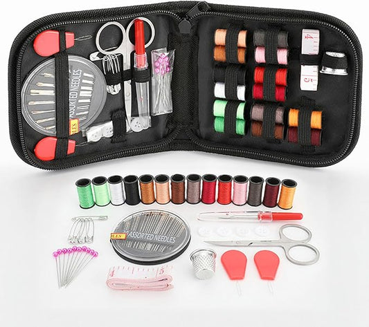 70Pcs Mini Travel Sewing Kit Portable Needle and Thread Set for Emergency Clothing Repairs, Crafters, Adults, Beginners Compact Sewing Supplies with Storage Pouch for Home or Travel Essentials