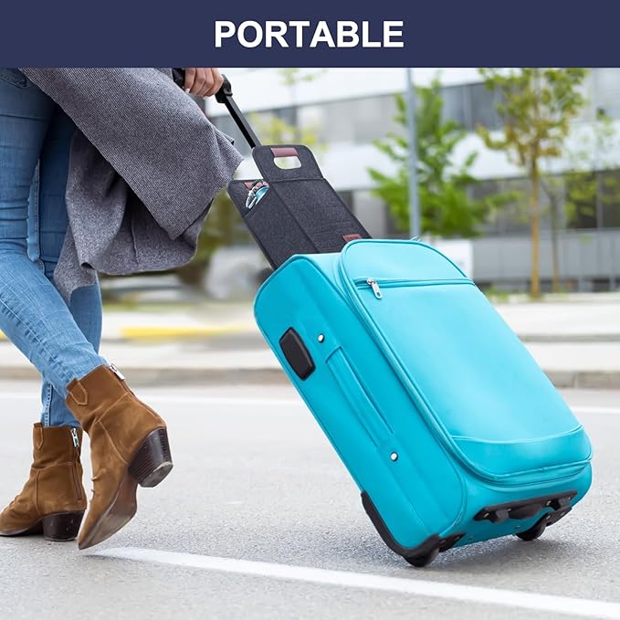 Foyego Portable Drink Holder - Foldable Travel Carrier with Reusable Insulated Coffee Cup, 2 Cup Holder, Free Your Hands