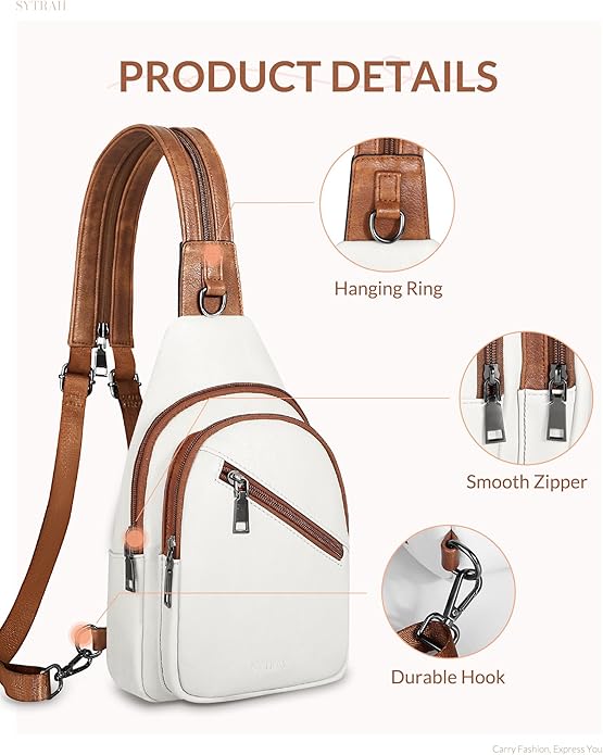 SYTRAH Anti Theft Sling Bag for Women, RFID Crossbody Purses Convertible Sling Backpack, Cross Body Purse Chest Bag