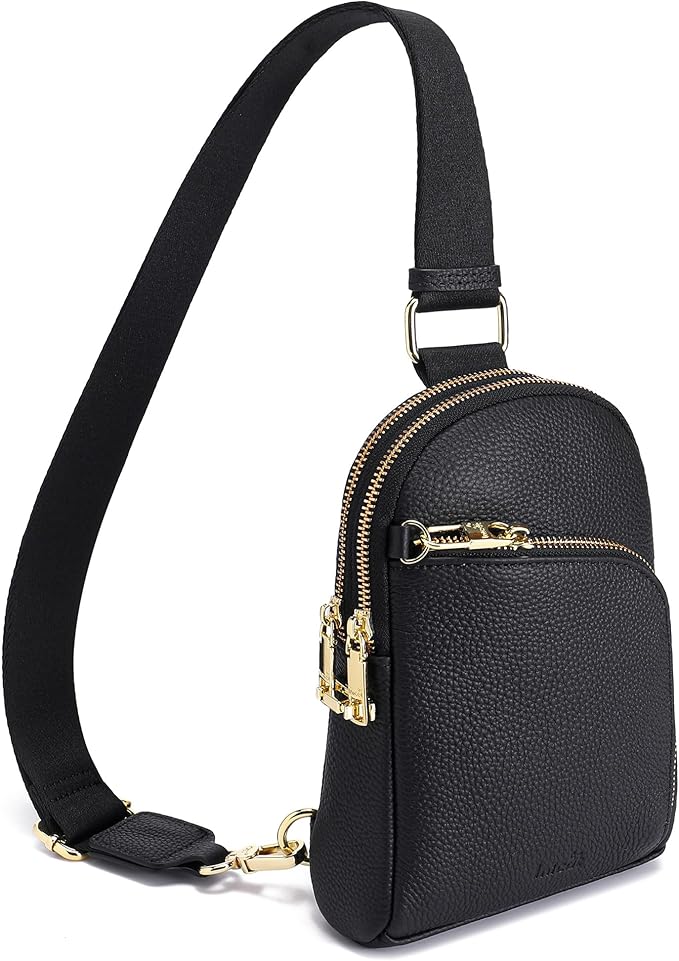 INICAT RFID Blocking Sling Bag, Anti Theft Crossbody Bag for Women Compact Travel Purses Leather